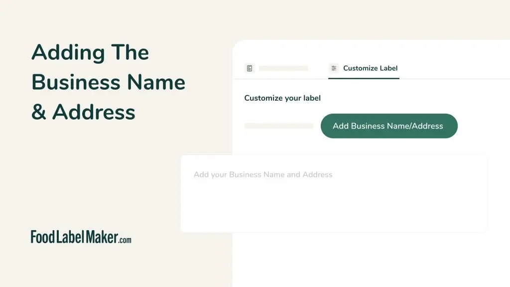Adding Your Business Name and Address