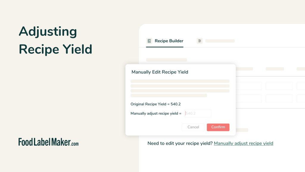 Adjusting Recipe Yield