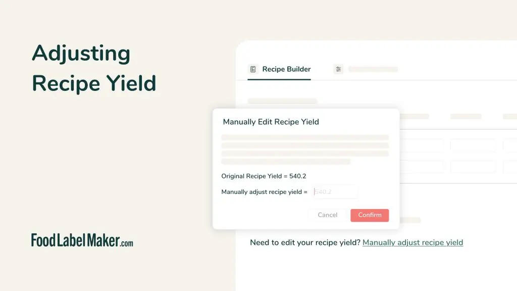 Adjusting Recipe Yield