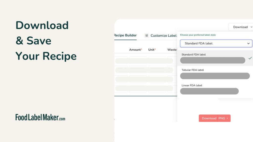 Download and Save Your Recipe