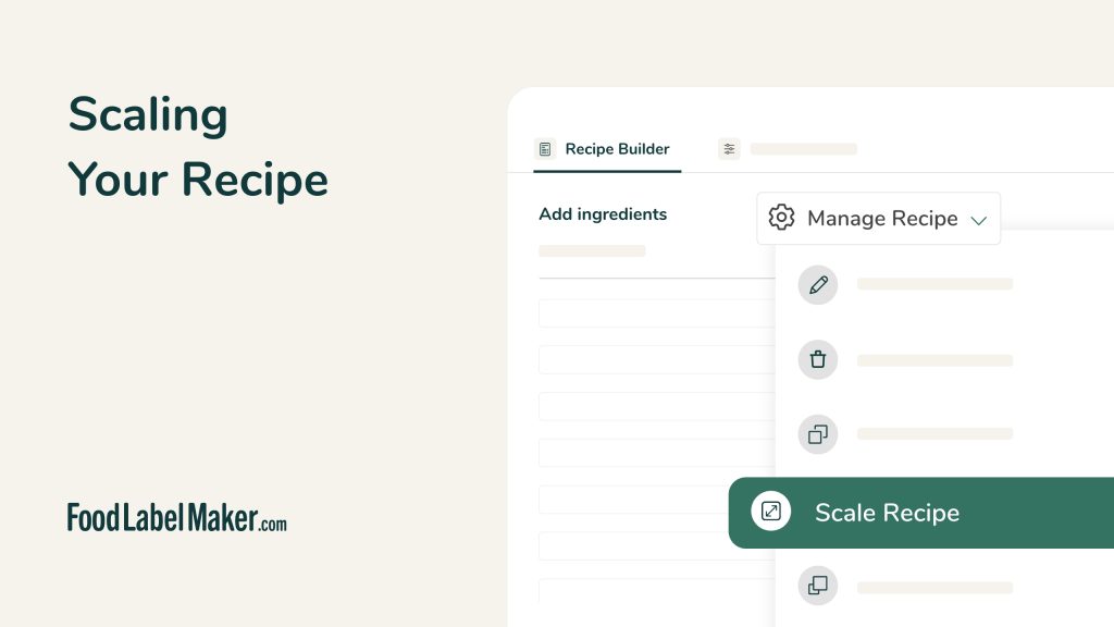 Scaling Your Recipe