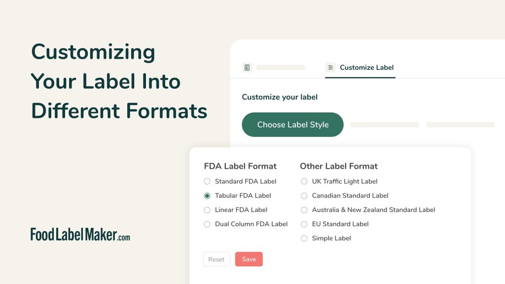 Customizing Your Label Into Different Formats