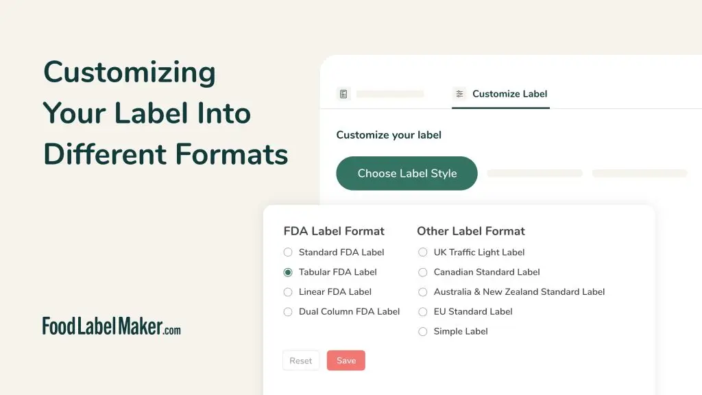Customizing Your Label Into Different Formats