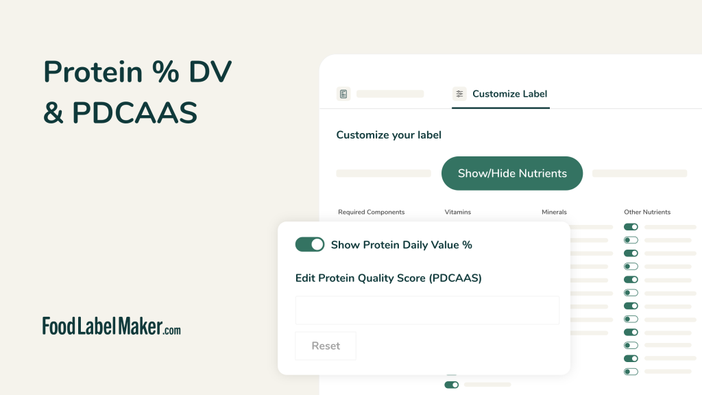 Protein % DV & PDCAAS