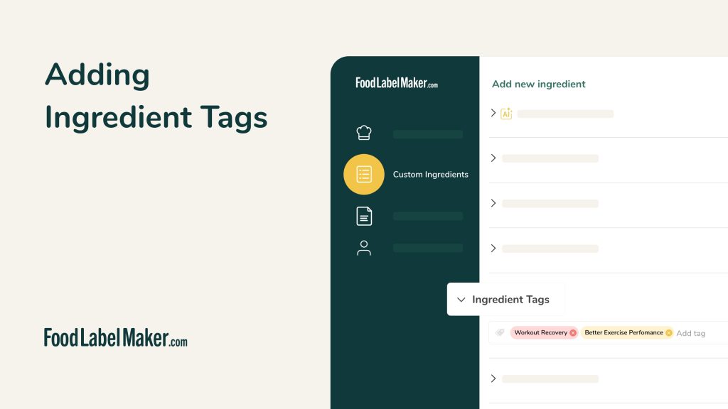 Ingredients Tags