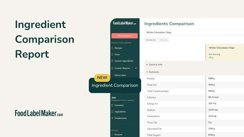 Ingredient Comparison Report